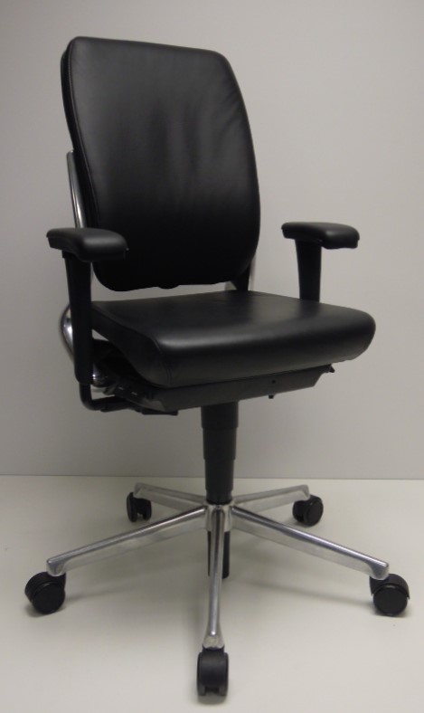 Bureaustoel Ahrend 230 extra hoge rug PU leder zwart