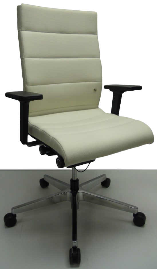 Bureaustoel Interstuhl Champ wit verstel. armleg.