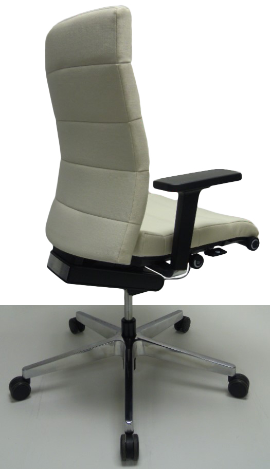 Bureaustoel Interstuhl Champ wit verstel. armleg.