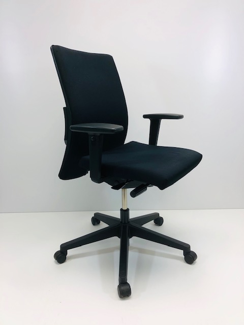 Bureaustoel Comforto D39 zwart dichte rug