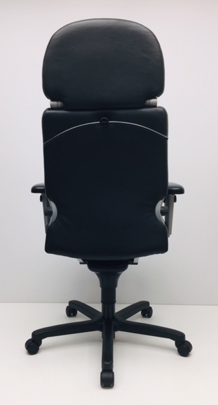 Bureaustoel Comforto 77 met hoofdsteun zwart leder
