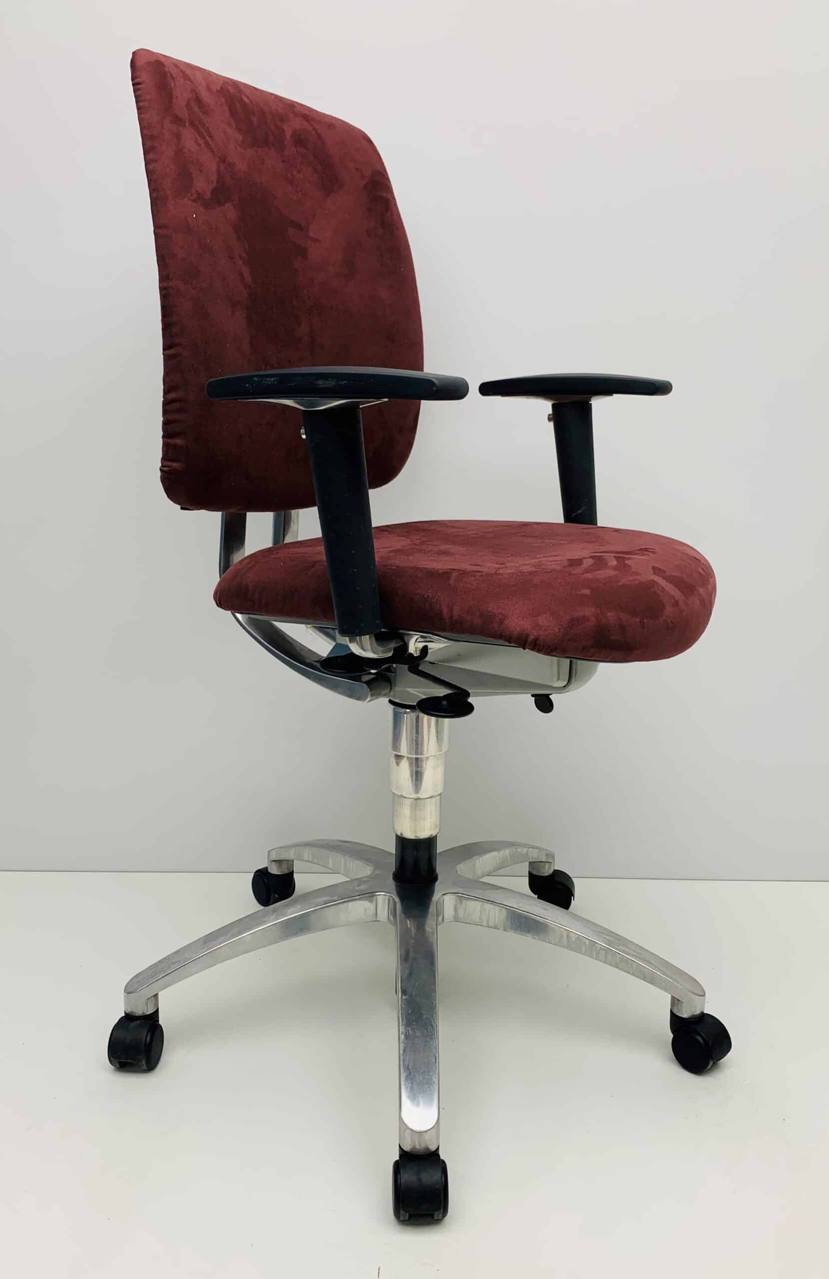 Bureaustoel Drabert Entrada Alcantara stof aubergine paars