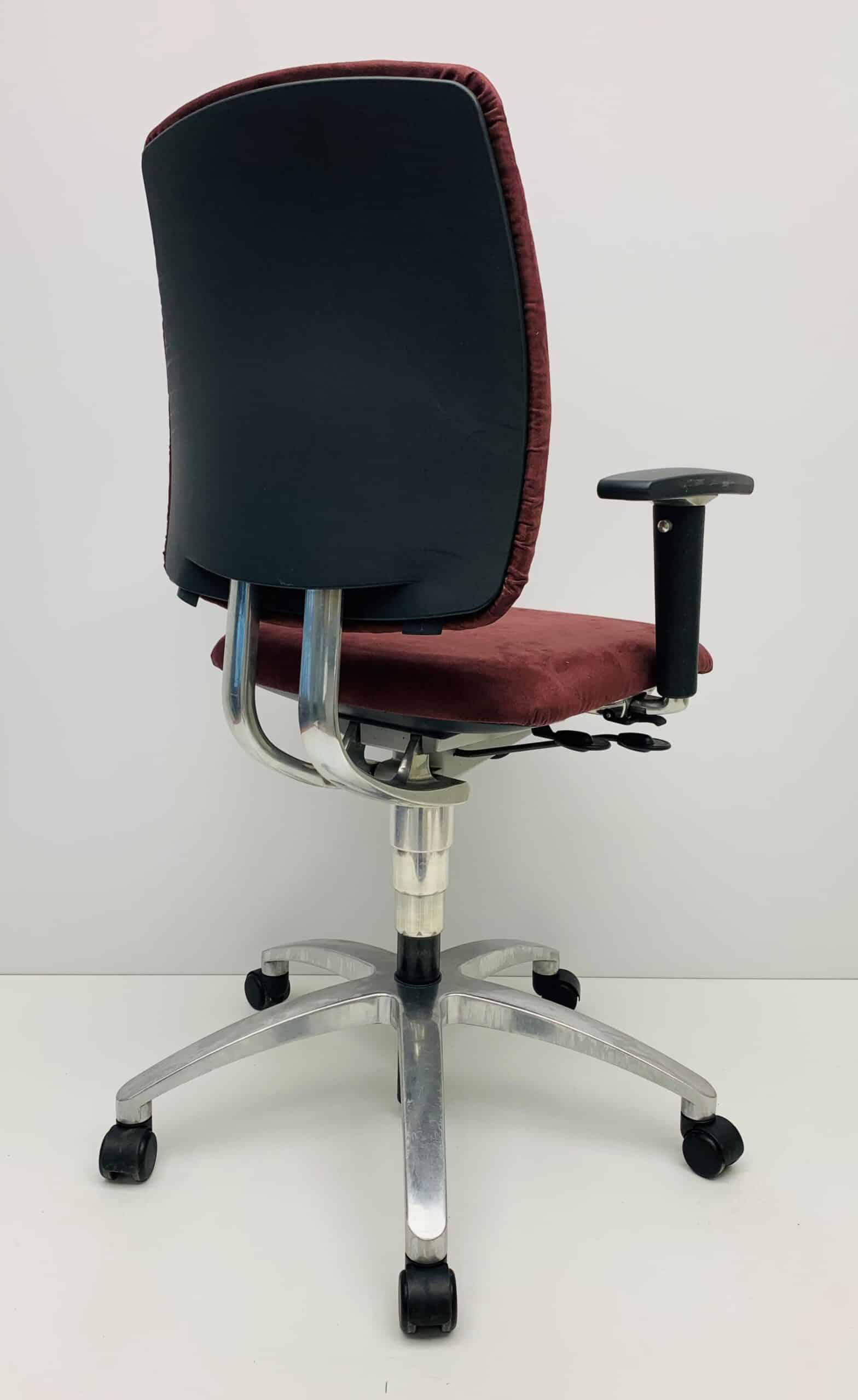 Bureaustoel Drabert Entrada Alcantara stof aubergine paars