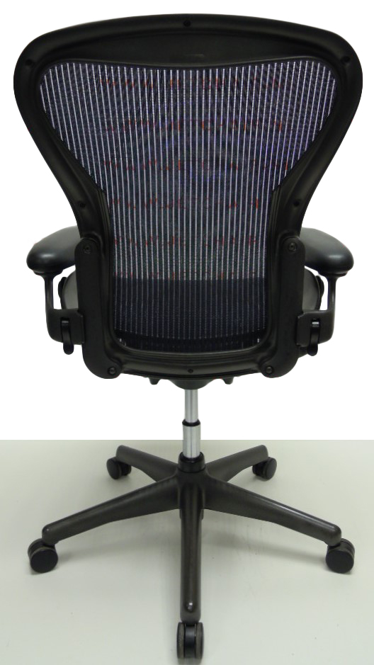 Bureaustoel Herman Miller Aeron B antraciet/blauw