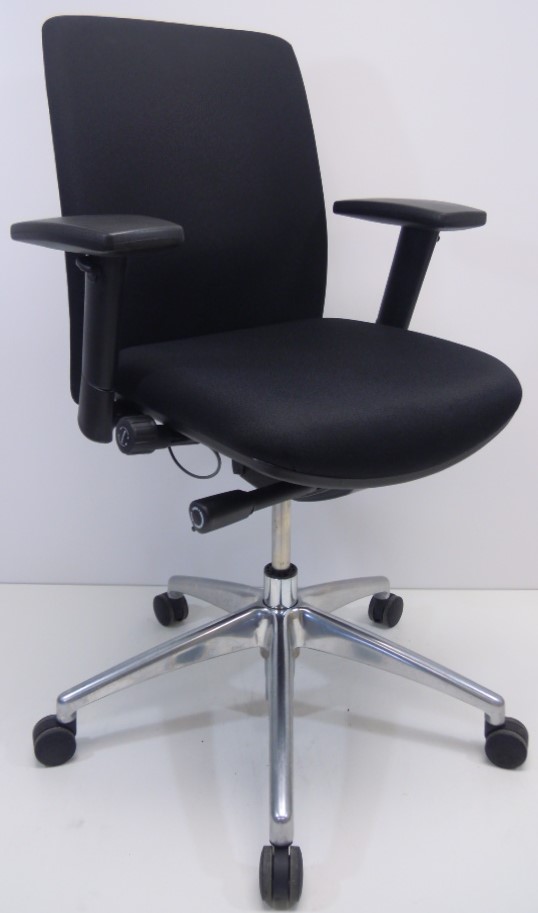 Jetchair 14 zwart originele stof chromen voetkruis