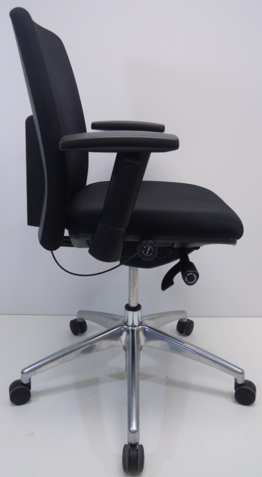 Jetchair 14 zwart originele stof chromen voetkruis