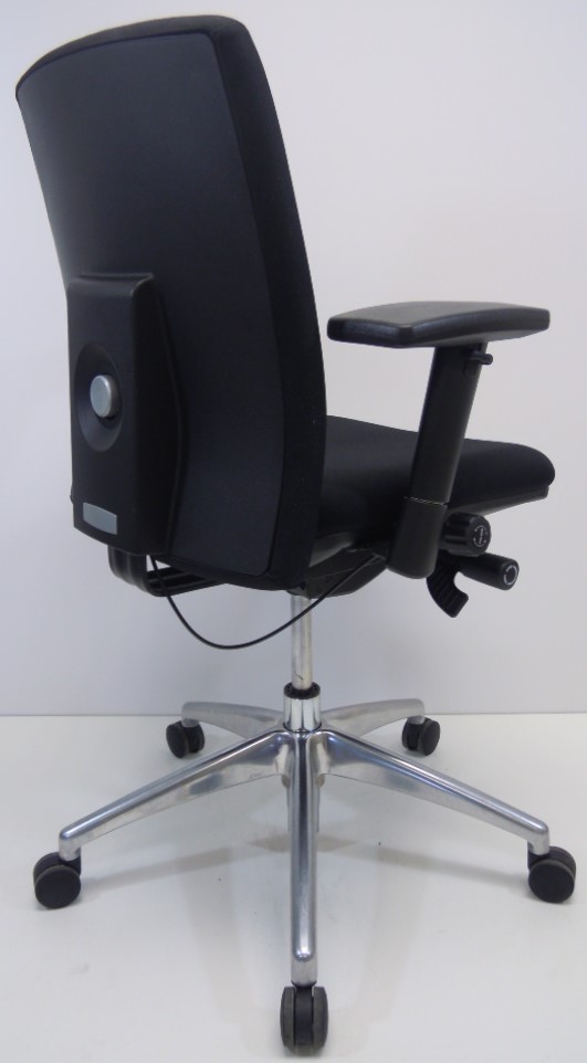 Jetchair 14 zwart originele stof chromen voetkruis
