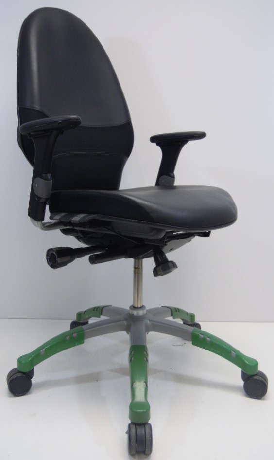 Bureaustoel RH Extend 120 Large zwart leer