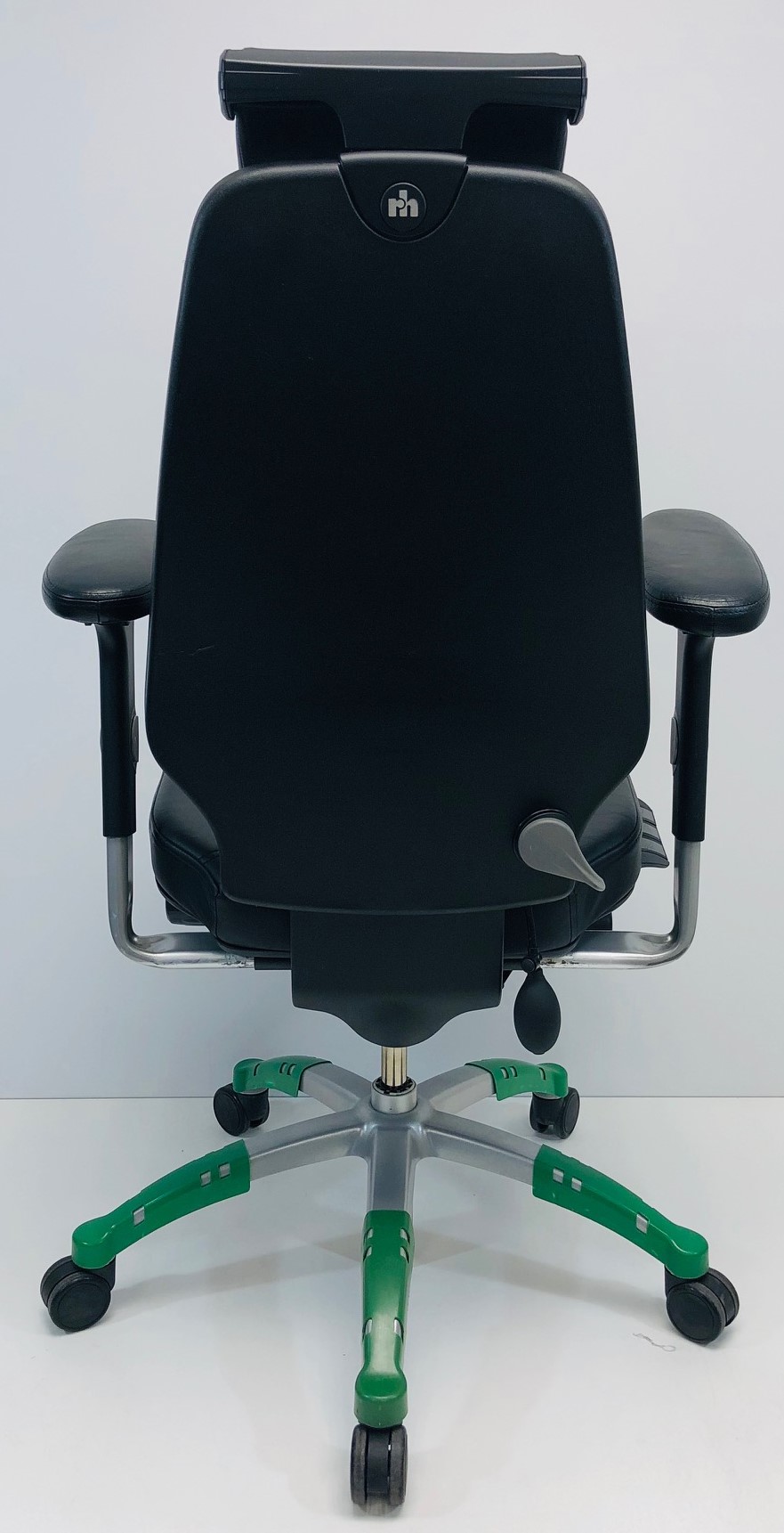 Bureaustoel RH Logic 400 met hoofdsteun zwart leder