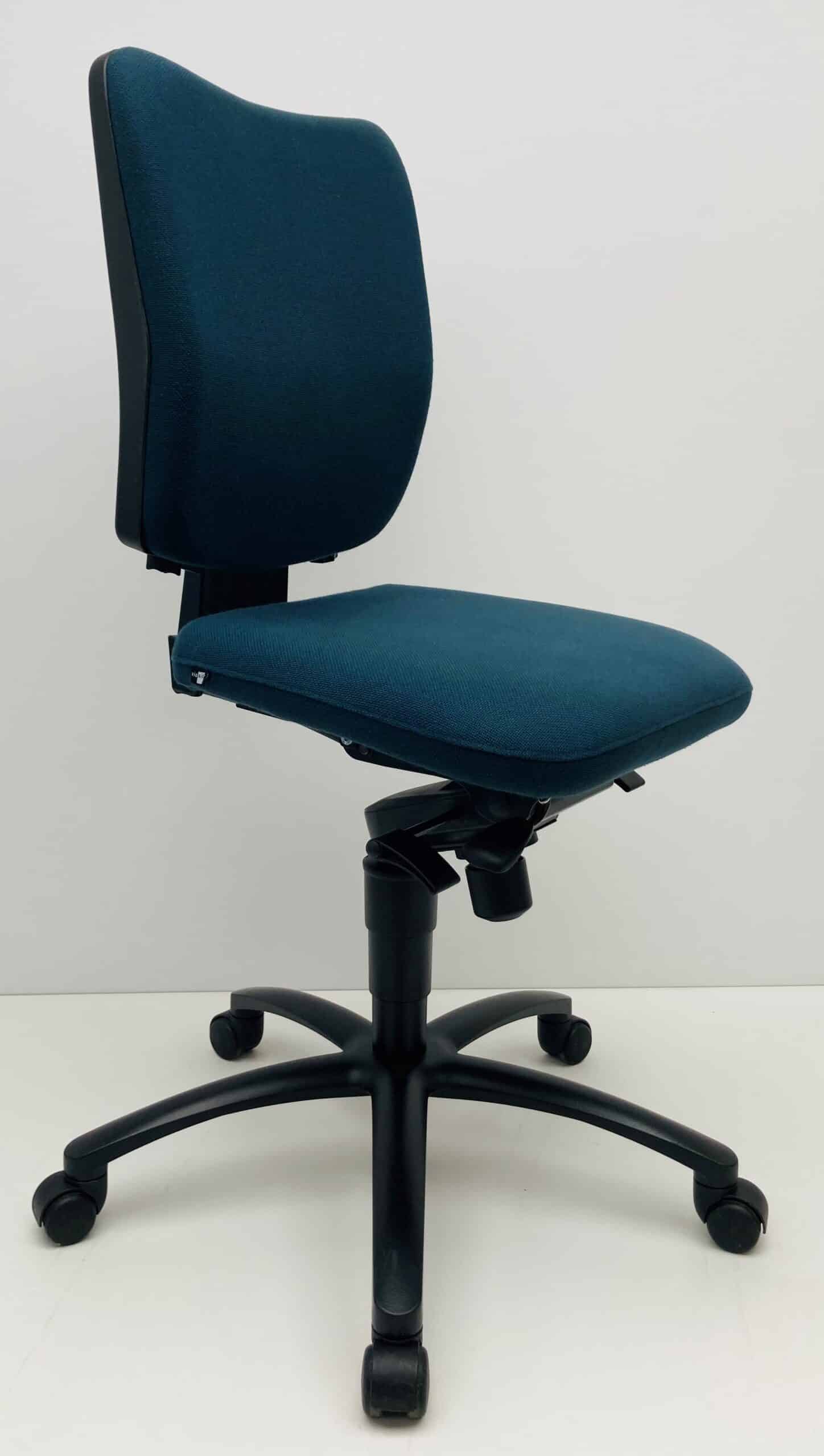 Bureaustoel Viasit Innova blauw zonder armleggers