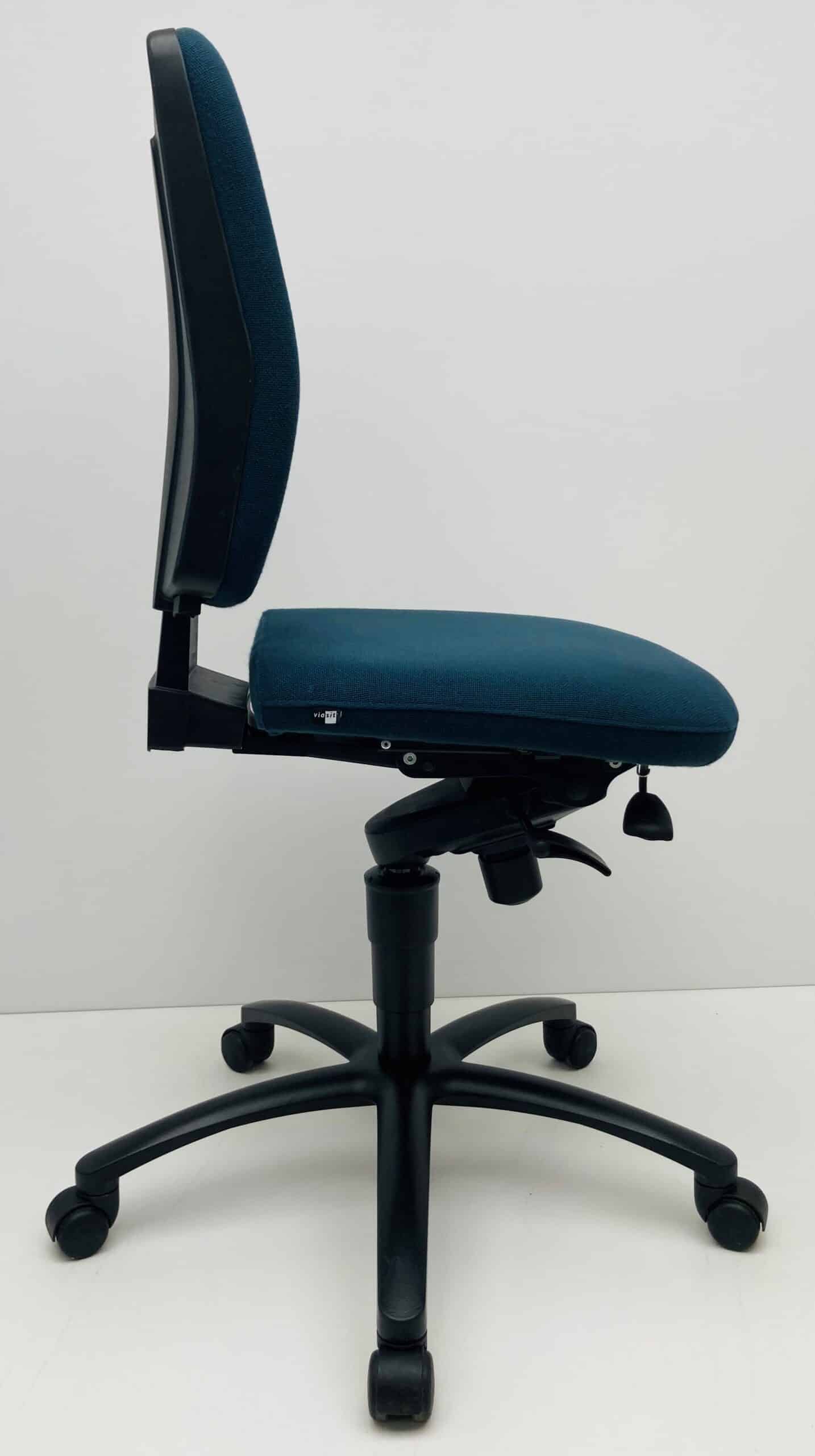 Bureaustoel Viasit Innova blauw zonder armleggers
