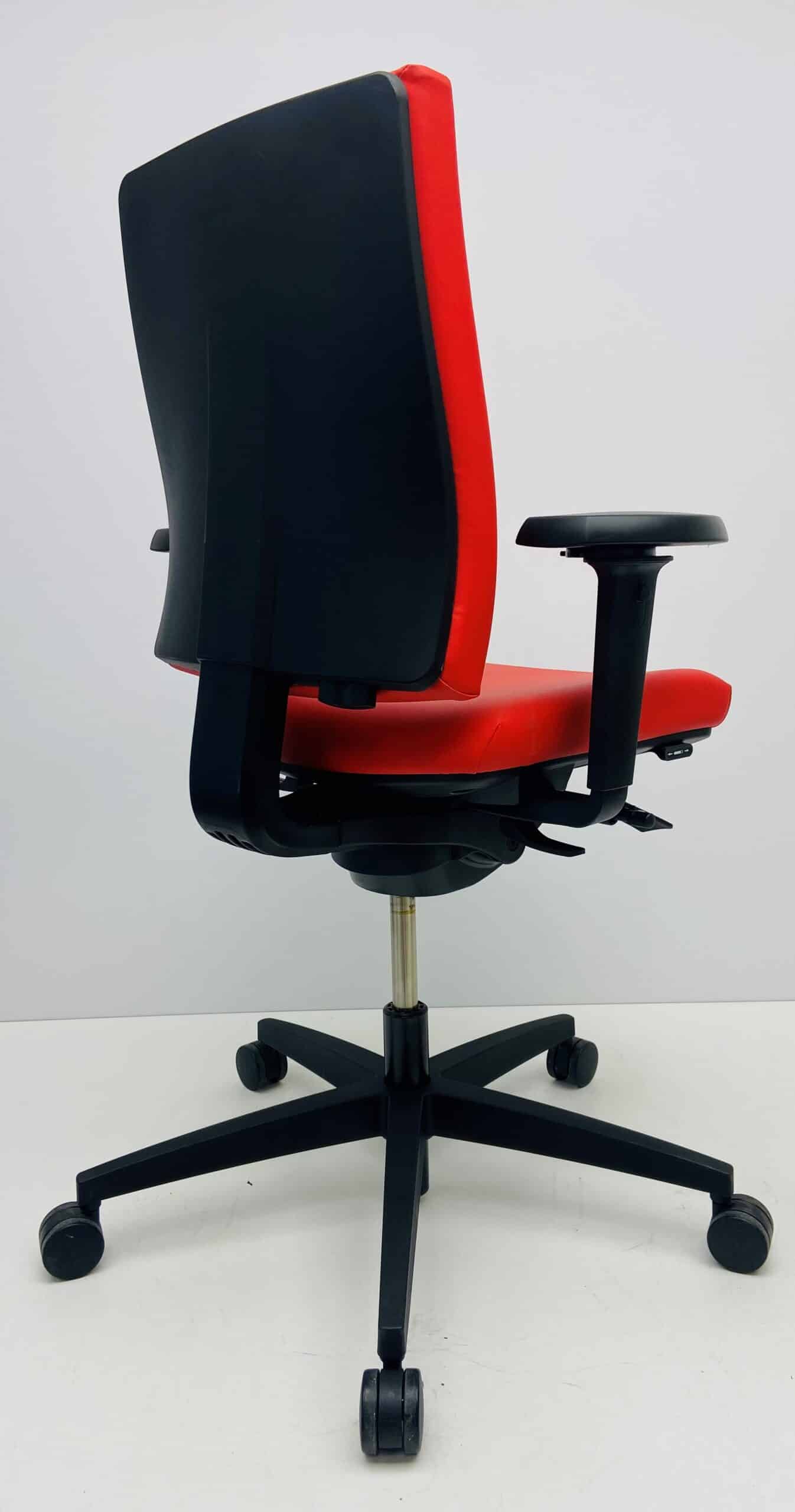 Bureaustoel Viasit Linea rood leder