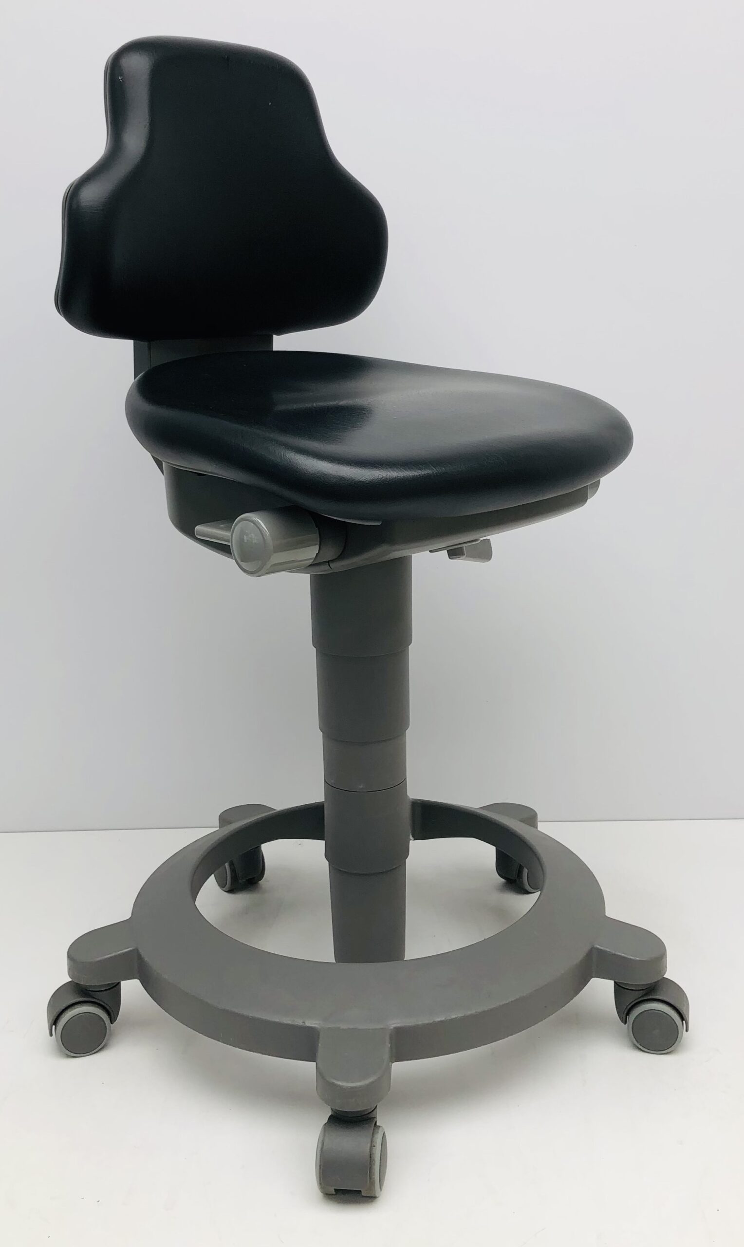 Werkstoel Sirona zwart leder