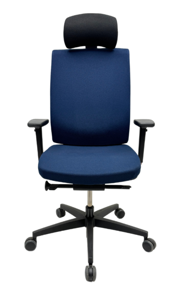 Refurbished Bureaustoel Osmoz met hoofdsteun donkerblauw