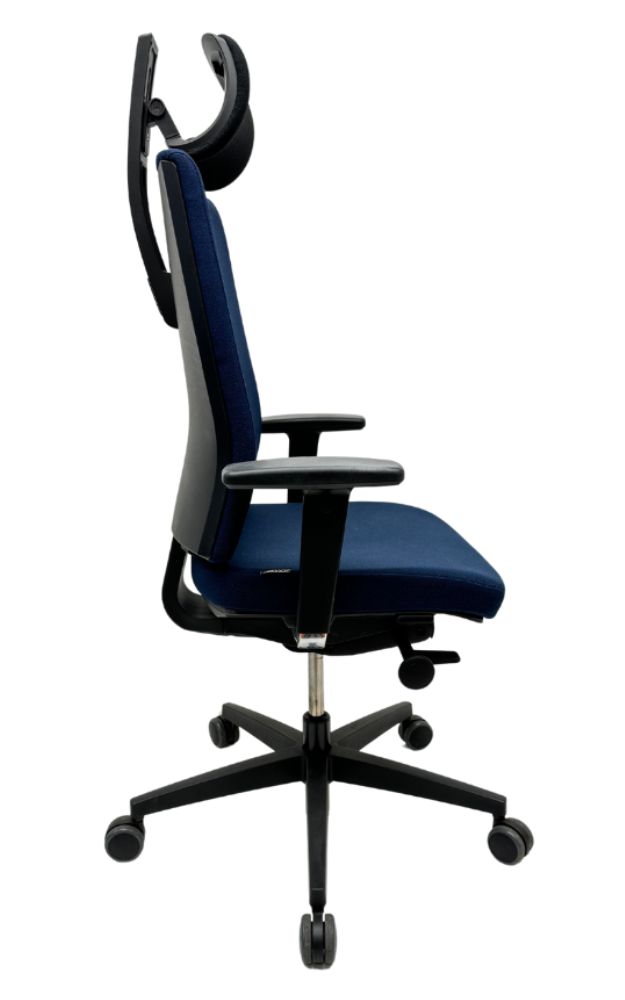 Refurbished Bureaustoel Osmoz met hoofdsteun donkerblauw