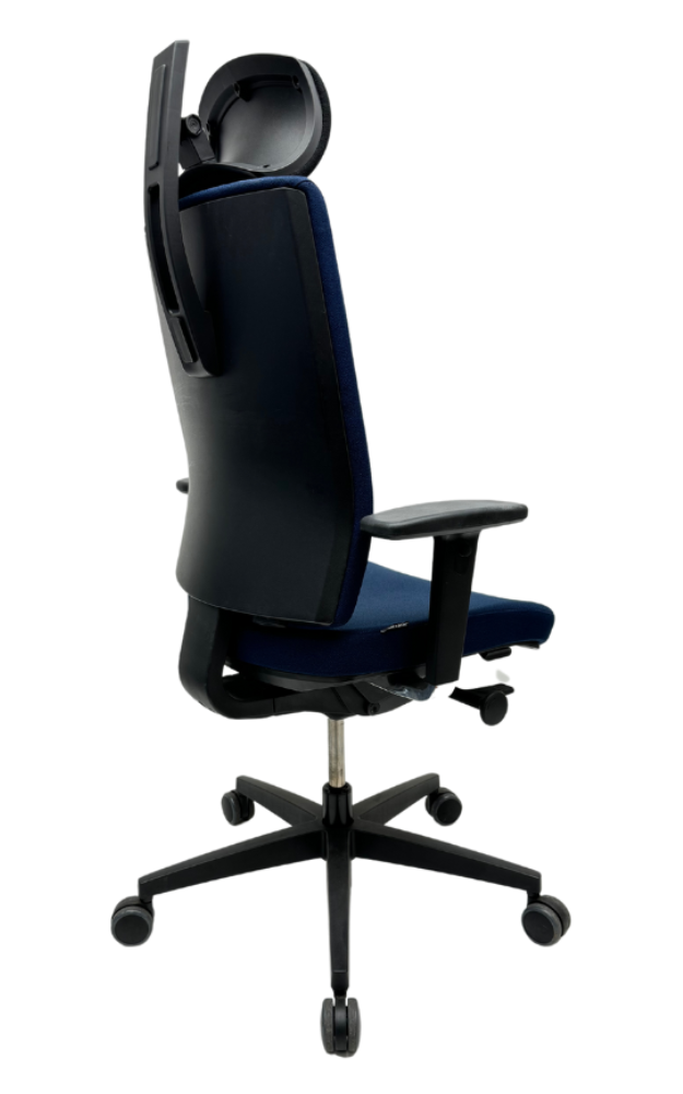 Refurbished Bureaustoel Osmoz met hoofdsteun donkerblauw