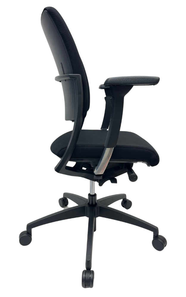 Refurbished Bureaustoel Sitag AG zwart voetkruis 3D
