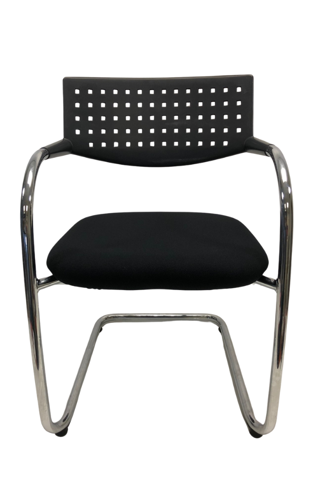 Refurbished Vergaderstoel bijzetstoel bezoekersstoel Vitra Visavis chroom frame