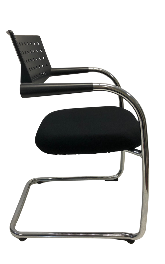 Refurbished Vergaderstoel bijzetstoel bezoekersstoel Vitra Visavis chroom frame