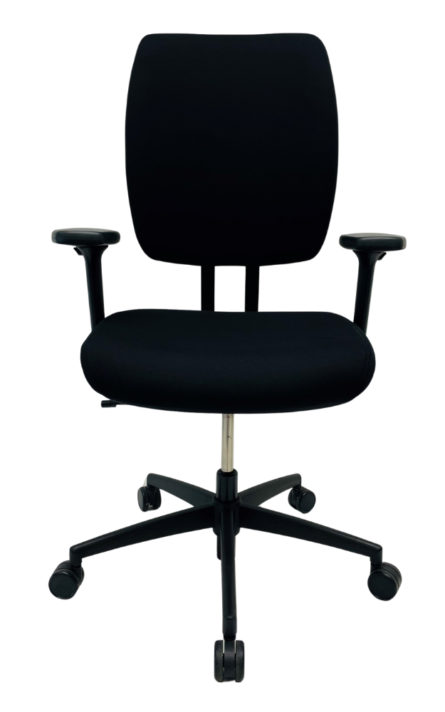 Refurbished Bureaustoel Kembo M9 zwart voetkruis
