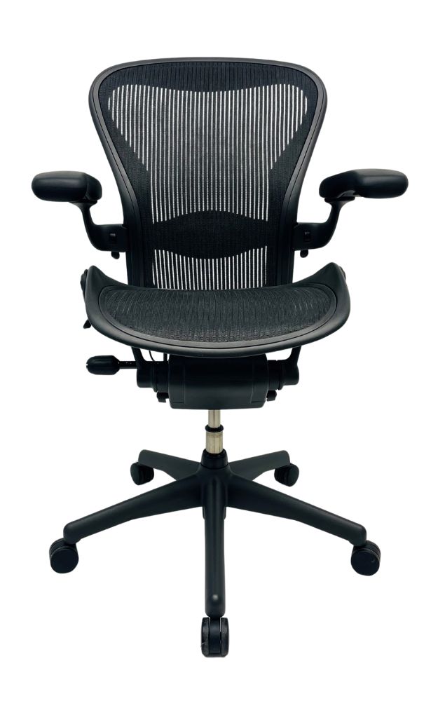 Refurbished Bureaustoel Herman Miller Aeron B Antraciet Full Option