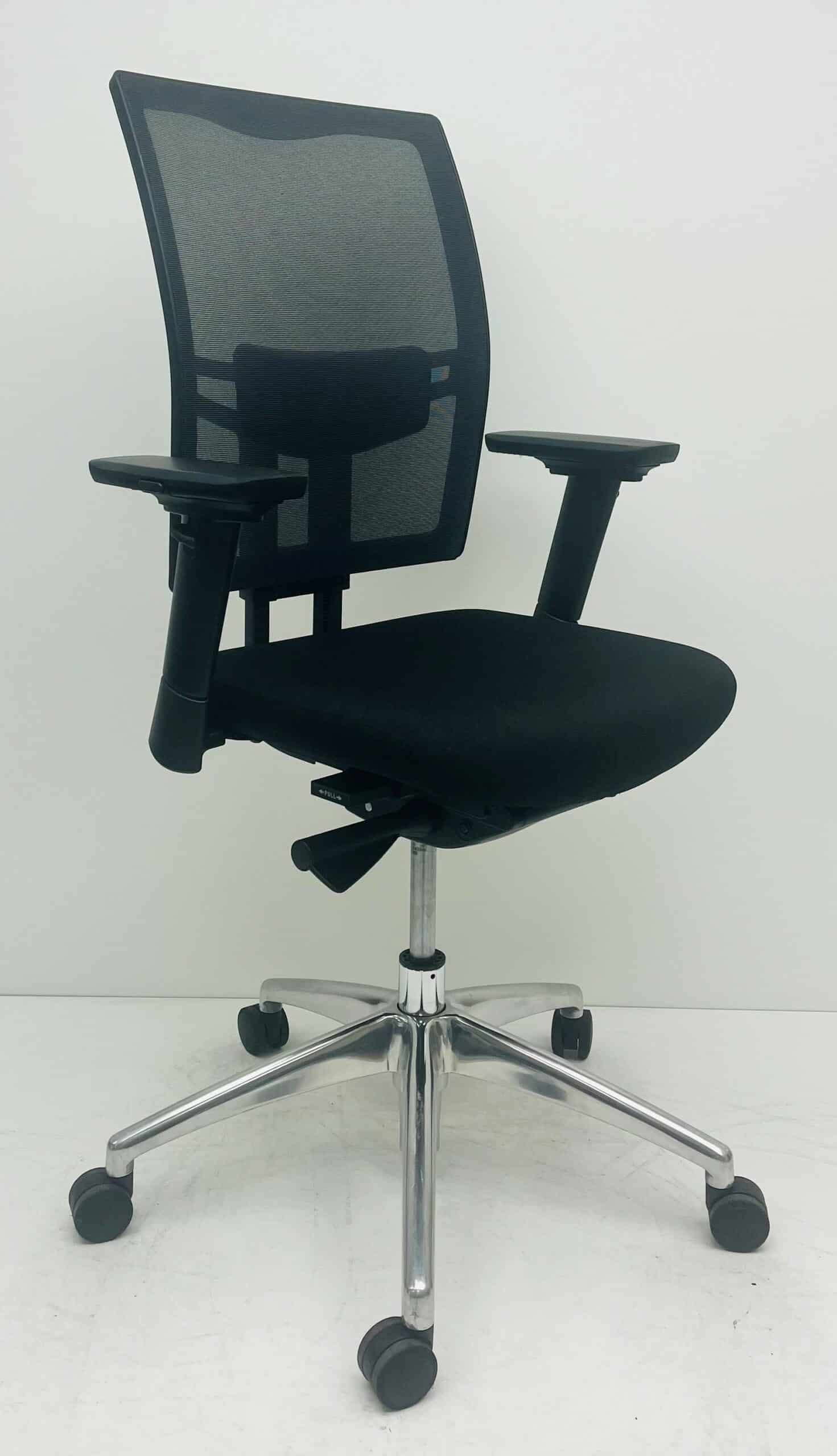 Bureaustoel Jetchair 34 zwart chroom voetkruis