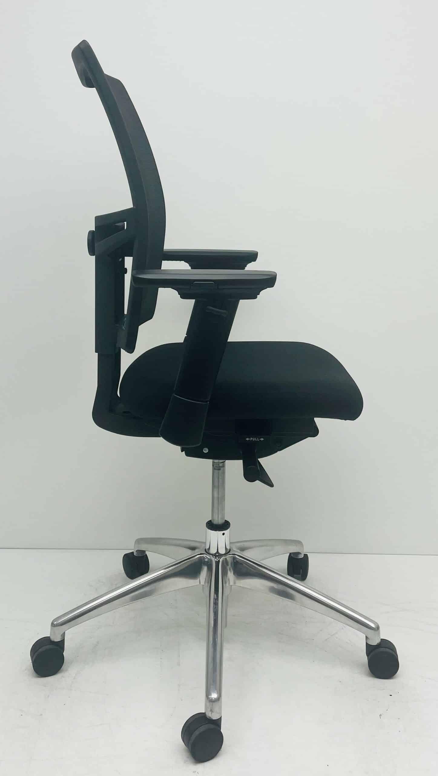 Bureaustoel Jetchair 34 zwart chroom voetkruis