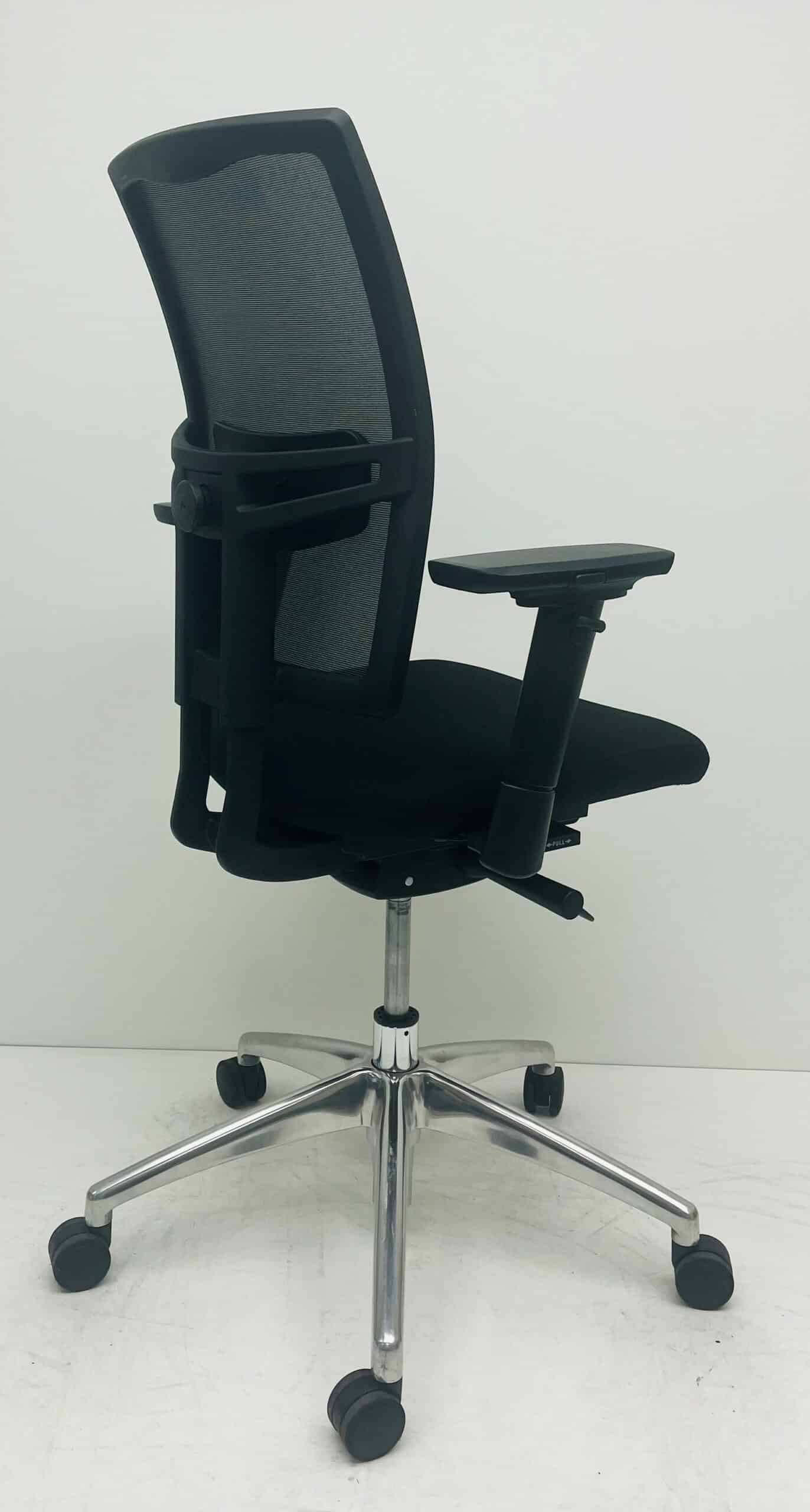 Bureaustoel Jetchair 34 zwart chroom voetkruis