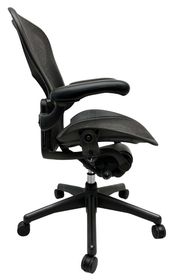 Refurbished Bureaustoel Herman Miller Aeron B antraciet zonder zitneig