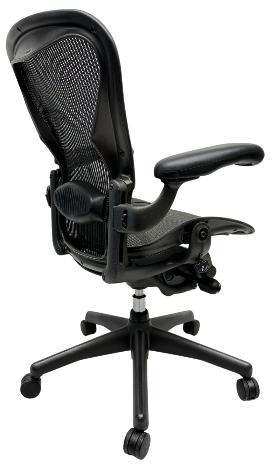 Refurbished Bureaustoel Herman Miller Aeron B antraciet zonder zitneig