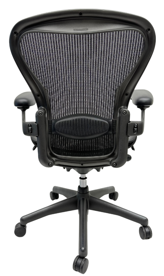 Refurbished Bureaustoel Herman Miller Aeron B antraciet zonder zitneig