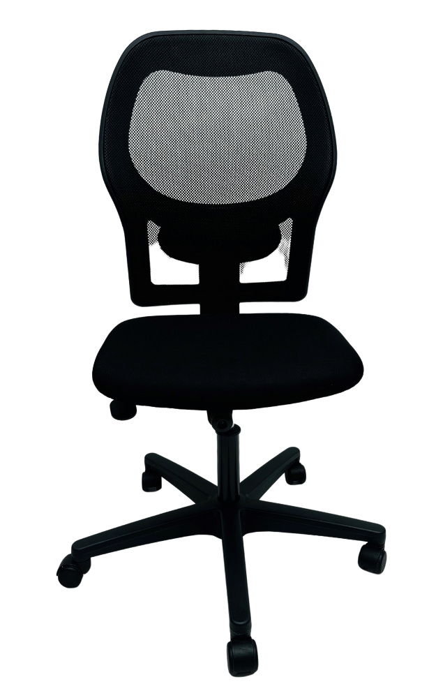 Refurbished Bureaustoel Ahrend 160 net rug zwart voetkruis