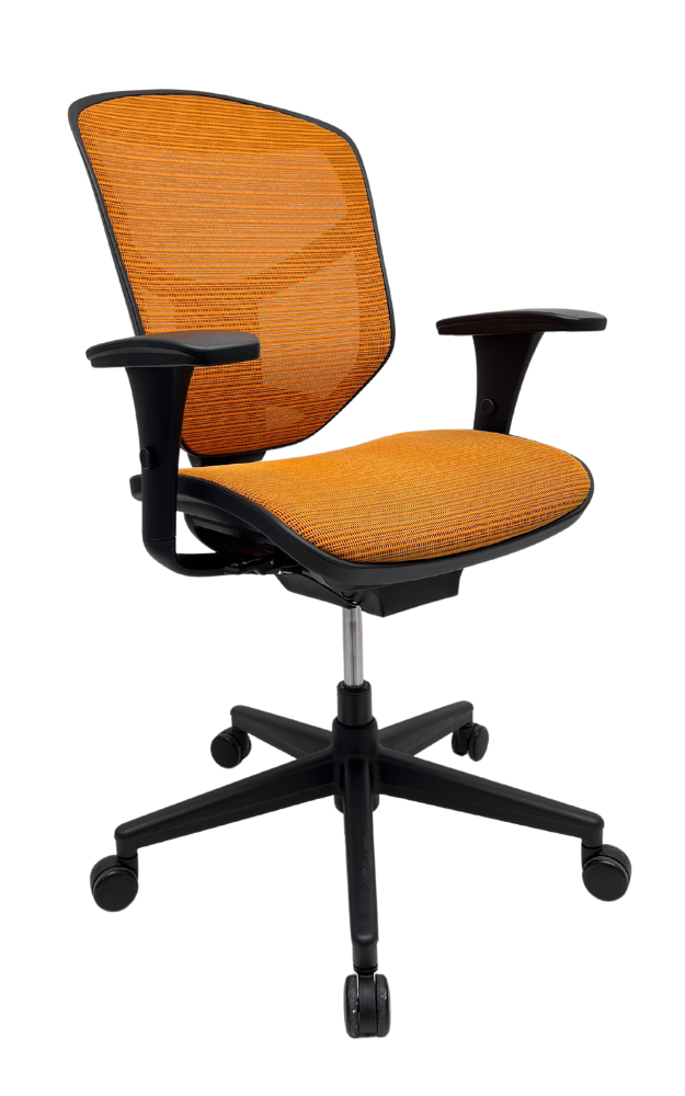 Bureaustoel Enjoy comfort oranje netbespanning