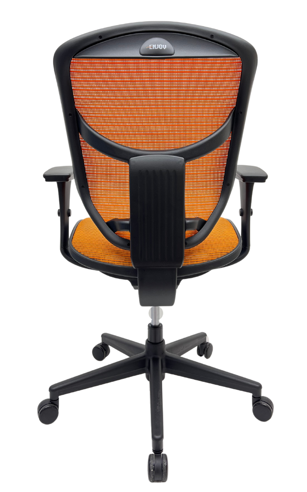 Bureaustoel Enjoy comfort oranje netbespanning