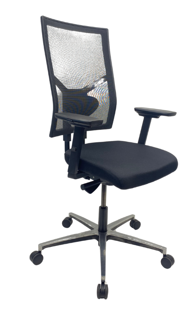 Bureaustoel Jetchair 25 NPR chroom zwart voetkruis