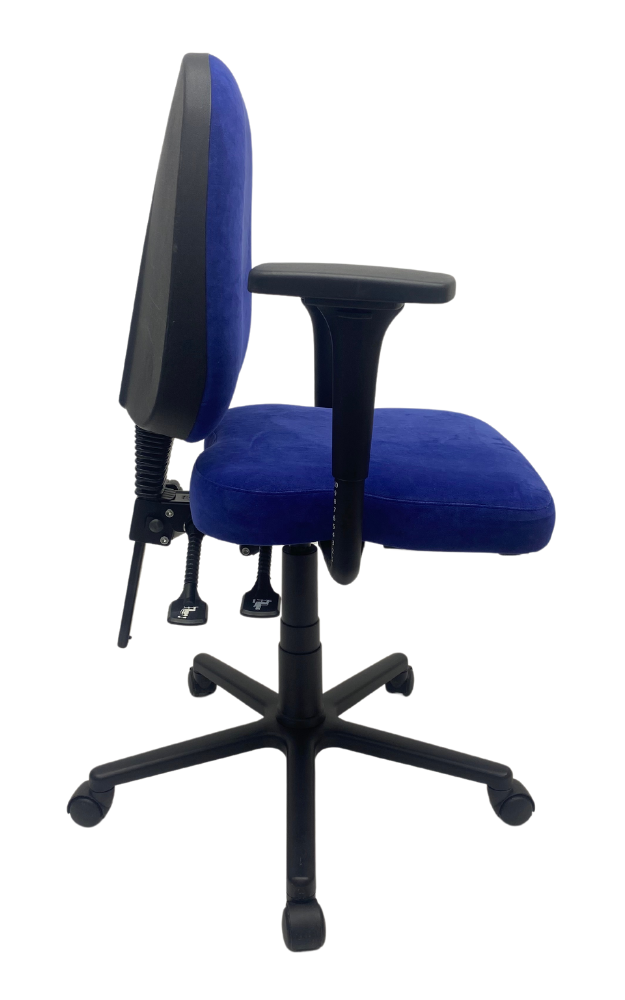 Bureaustoel Emtek Fit office blauw alcantara