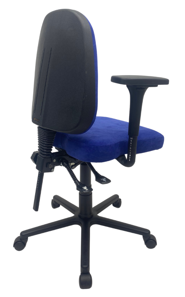 Bureaustoel Emtek Fit office blauw alcantara