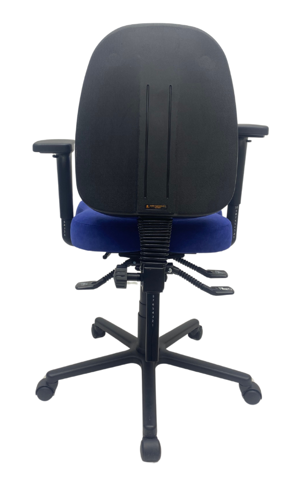 Bureaustoel Emtek Fit office blauw alcantara