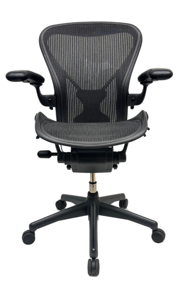 Bureaustoel Herman Miller Aeron posture fit leren armleggers