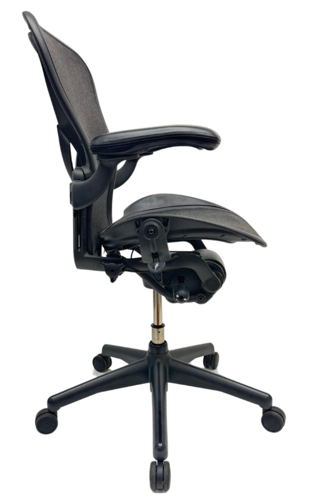 Bureaustoel Herman Miller Aeron posture fit leren armleggers