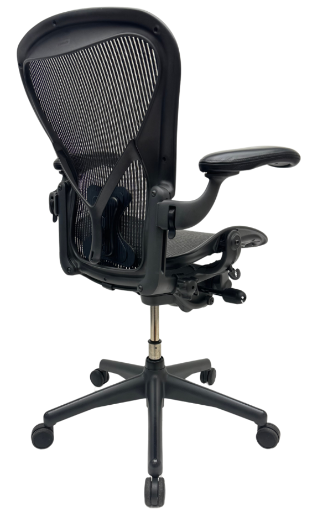 Bureaustoel Herman Miller Aeron posture fit leren armleggers