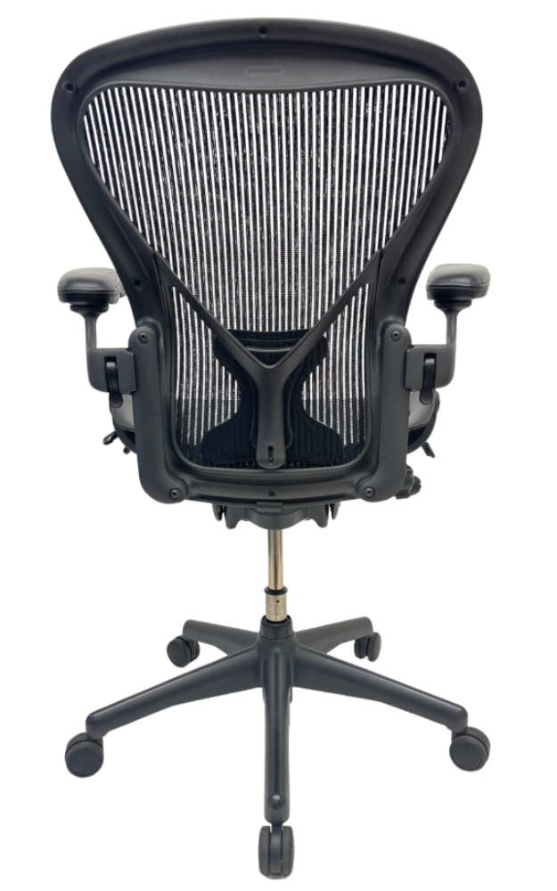 Bureaustoel Herman Miller Aeron posture fit leren armleggers