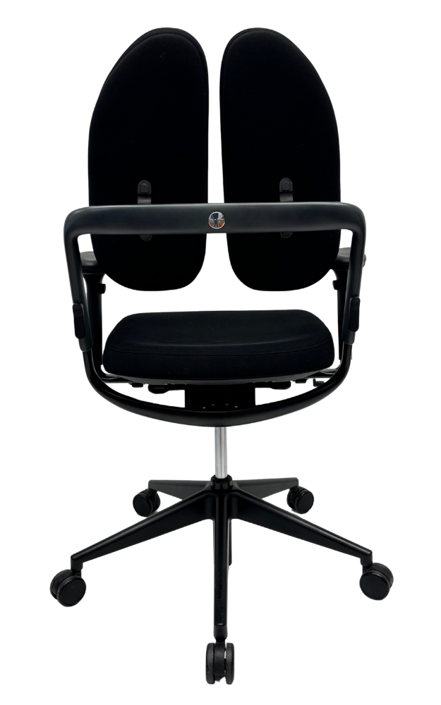 Bureaustoel Grahl Xenium Duo-Back zwart voetkruis