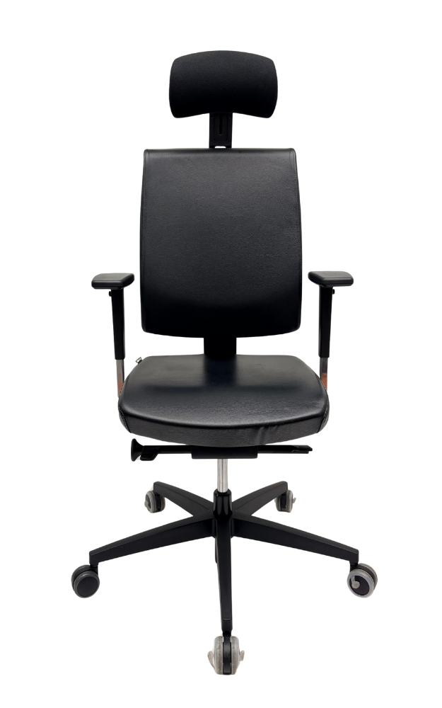 Refurbished bureaustoel Osmoz Bedimo Leer met hoofdsteun