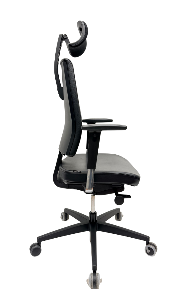 Refurbished bureaustoel Osmoz Bedimo Leer met hoofdsteun