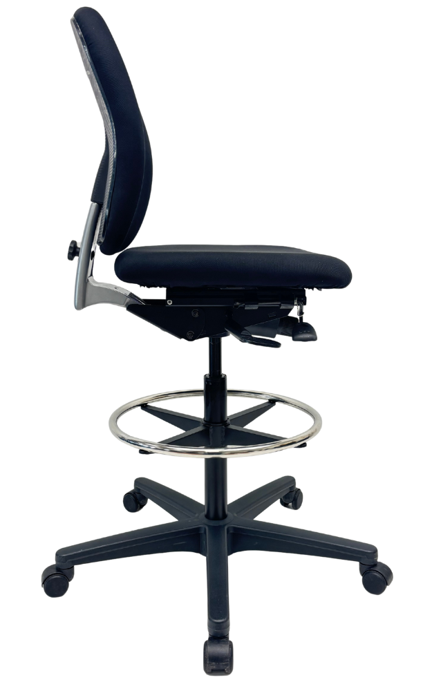 Refurbished Ahrend kassastoel 262 zwart voetkruis