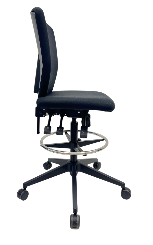 Kassastoel Jetchair 23 zwart voetkruis