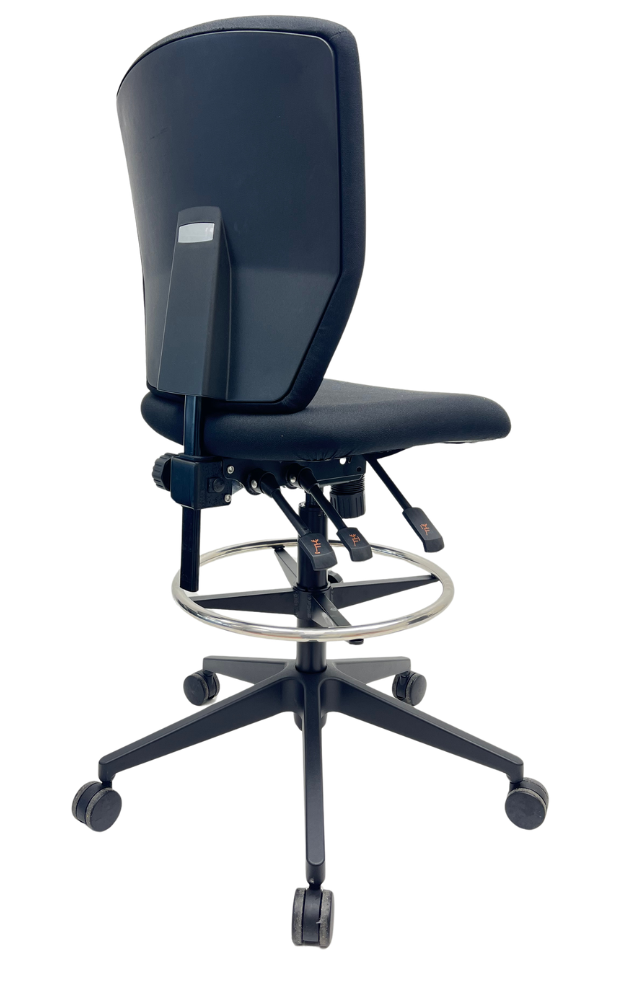 Kassastoel Jetchair 23 zwart voetkruis