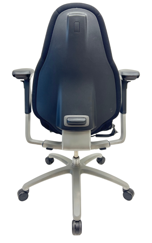 Bureaustoel RH Mereo 220 zwart nieuwe stof grijs voetkruis
