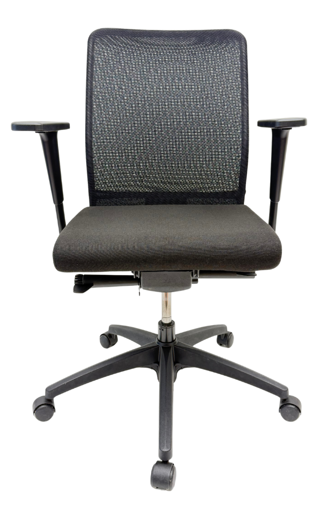 Bureaustoel Jetchair 69 Netrug zwarte armleggers